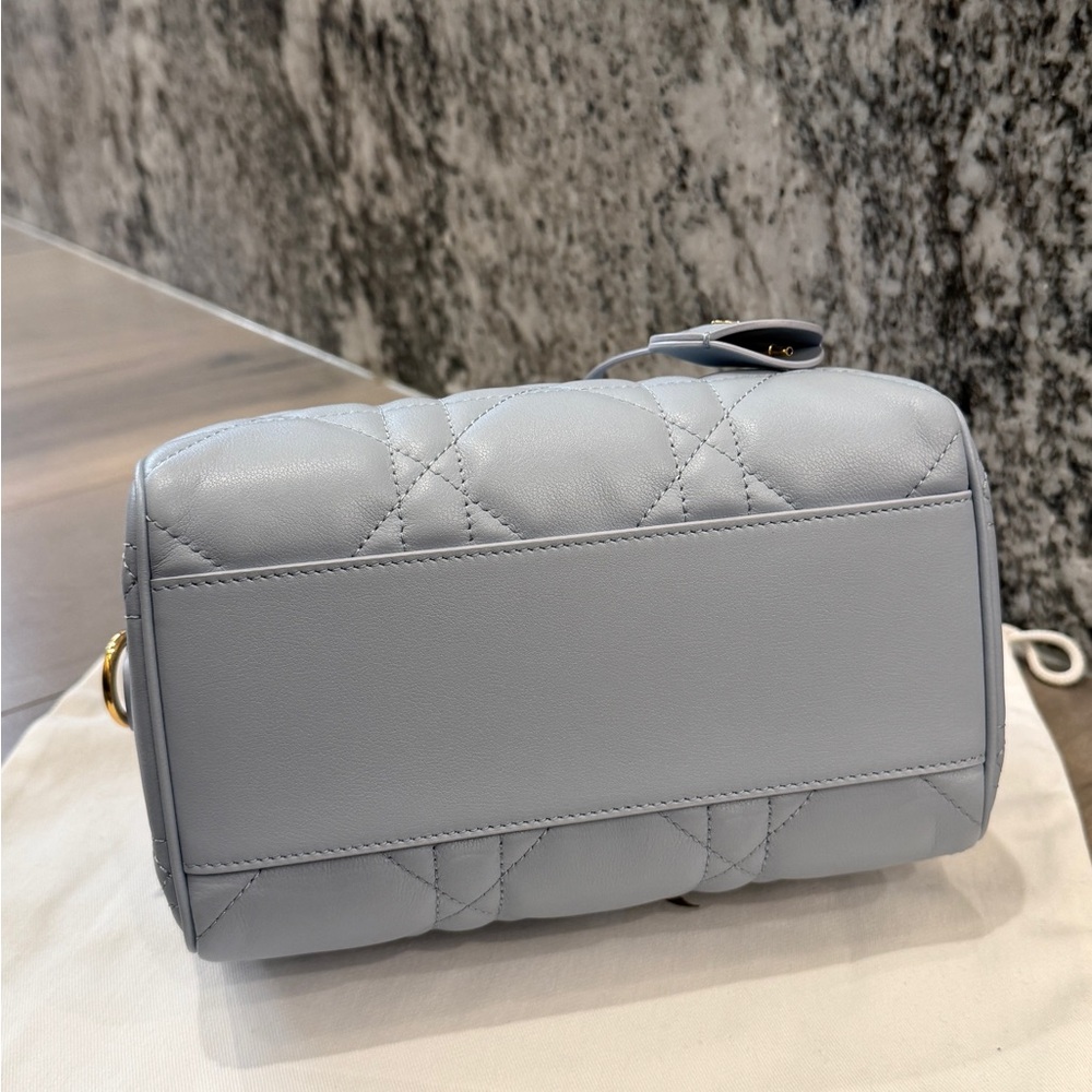 Christian Dior Groove 20 Bag Cloud Blue Cannage Leather - FULL SET with Receipt - Picture 8 of 8